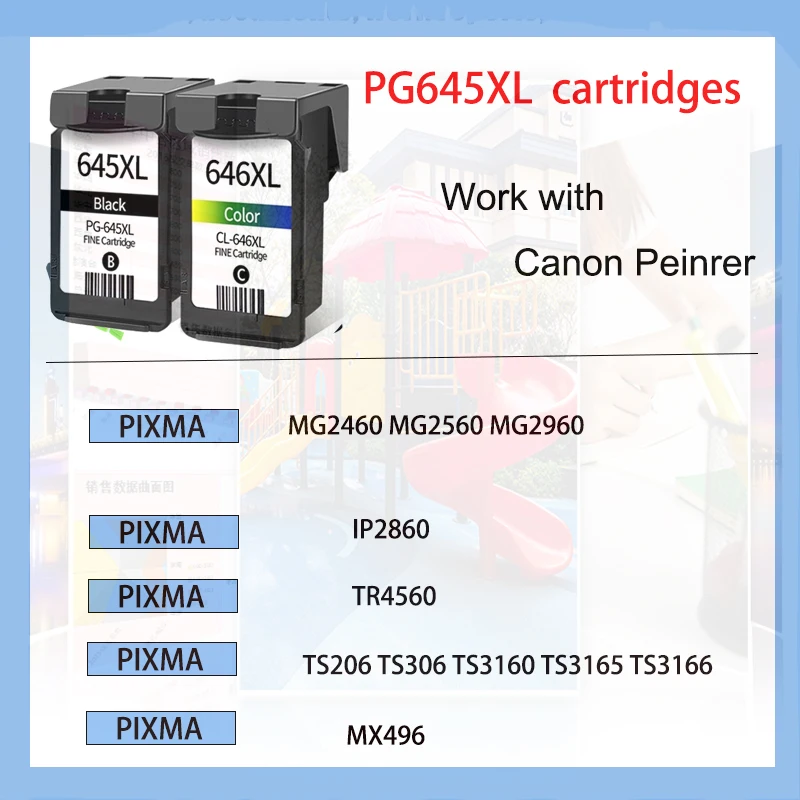 Imagem -03 - Kit de Cartucho de Tinta Vilaxh para Substituição Pg645 Cl646 Canon Pixma Mg2400 Mg2460 Mg2560 Mg2580 Mg2960 Mg2965 Mx496