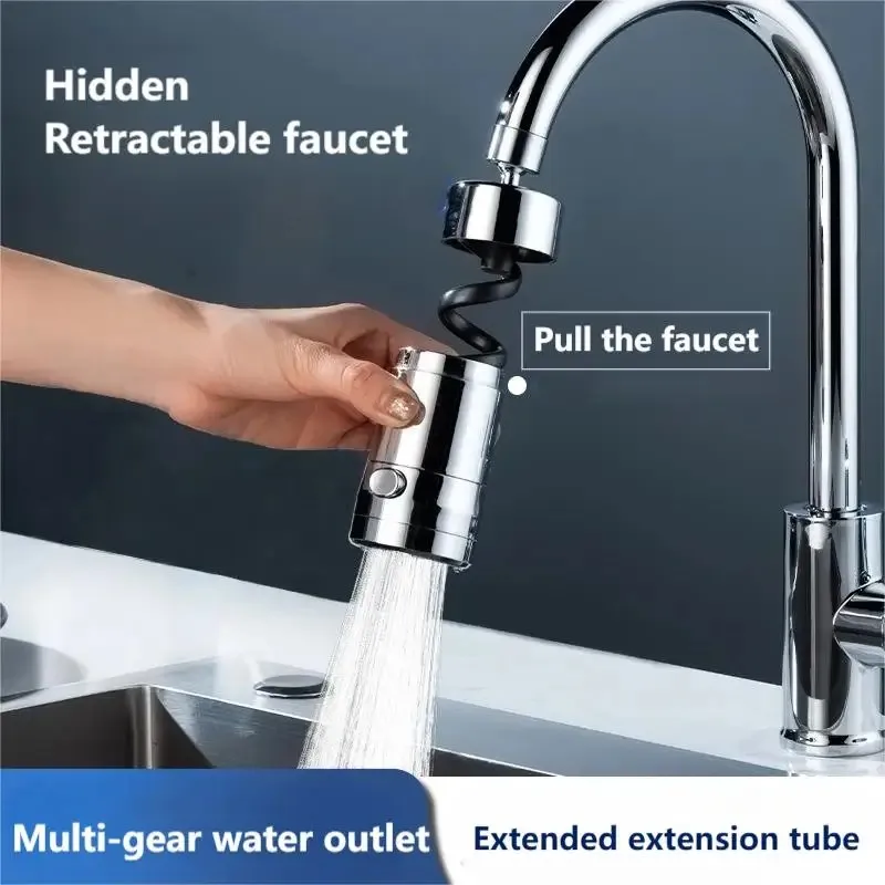 

Магнитный выдвижной удлинитель для смесителя, ПВХ-насадка-аэратор с защитой от брызг, скрытый монтаж