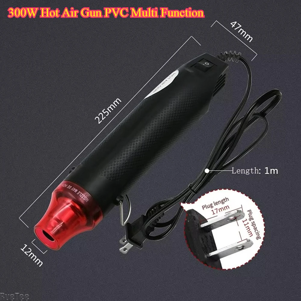 300W Hot Air Gun PVC Multi Function - Handheld Electrical Heat Tool for DIY Craft Embossing Wrapping