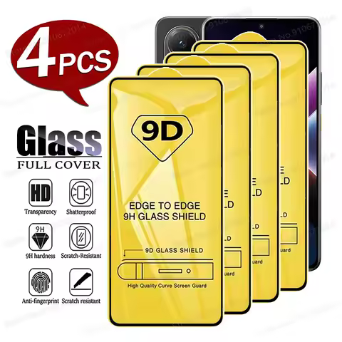 4PCS 9H Protective Glass For POCO X7 Pro X6 X5 X4 X3 F3 F4 GT F5 F6 M6 M7 Pro HD Screen Protector For POCO C61 C71 C75 M5S Glass