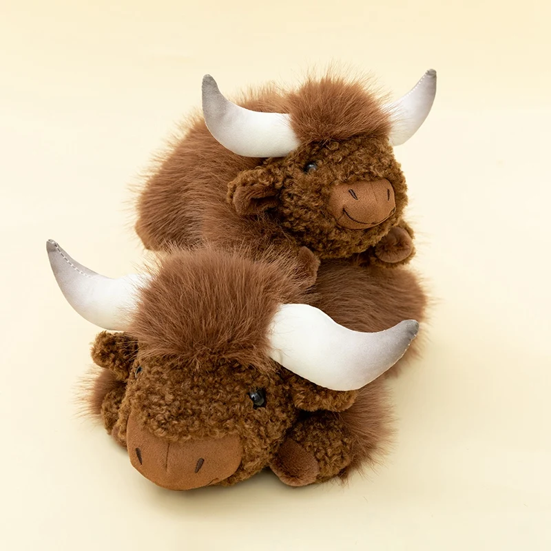 

30/40/60cm Cute Lying Wild Yak Plush Toys Stuffed Soft Animal Cattle Pillow Sofa Cushion Creative Gift