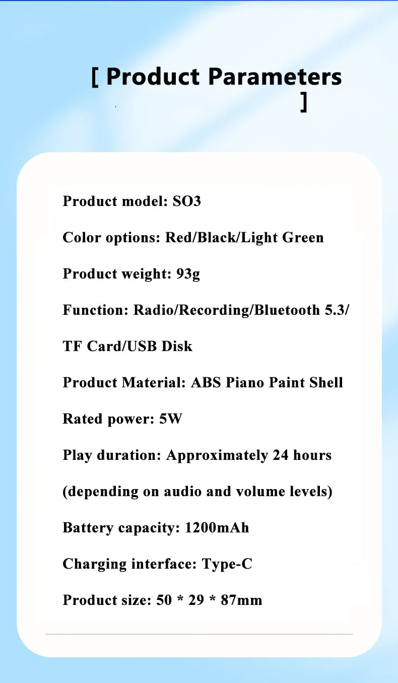 Mini Radio FM de Bolsillo, Receptor Digital Portátil con Pantalla HD, Altavoz Bluetooth Inalámbrico, Reproductor de Músi
