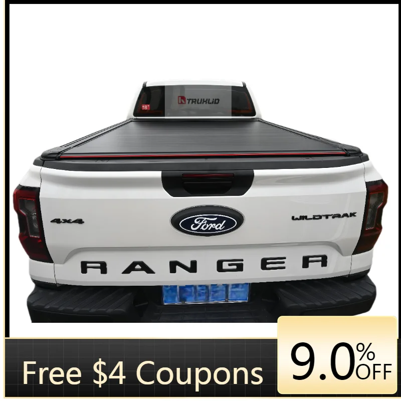

Deren High QualityAutomatic RetractableTruck Tonneau Cover for Ford Ranger Aluminum Alloy Electric Roller Lid Waterproof Locking