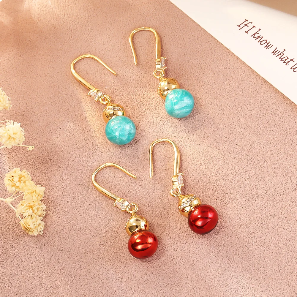 

Light luxury and versatile earrings, high-end, fashionable and versatile, dripping glaze long earrings, exquisite zircon earring