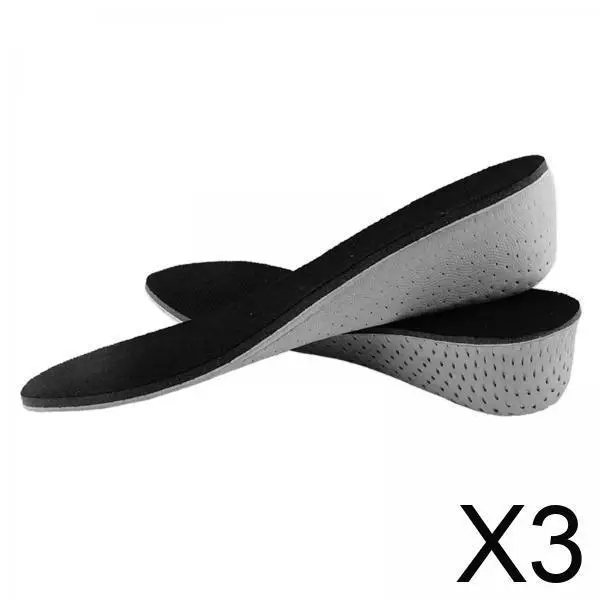 

3xEVA Height Increase Insoles Soft Heel Lifts Cushion Pads for Sports Shoes Travel