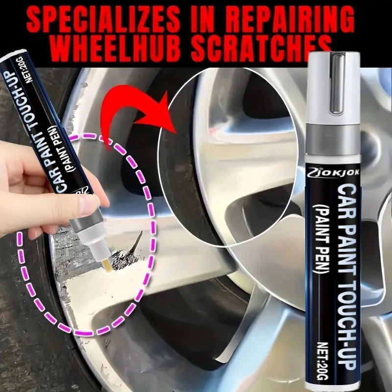 Silver Color Wheel Scratch Repair Pen, Quick Fix for All Car Models, High Quality Paint, Durable Formula, Vehicle Maintenance