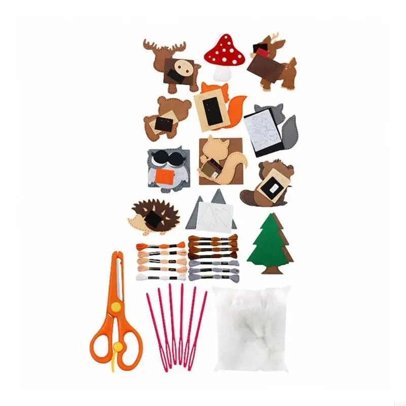 L38E ปลอดสารพิษ Felt Art เย็บของเล่น Creative Craft Project สำหรับก่อนวัยเรียนประถมศึกษา