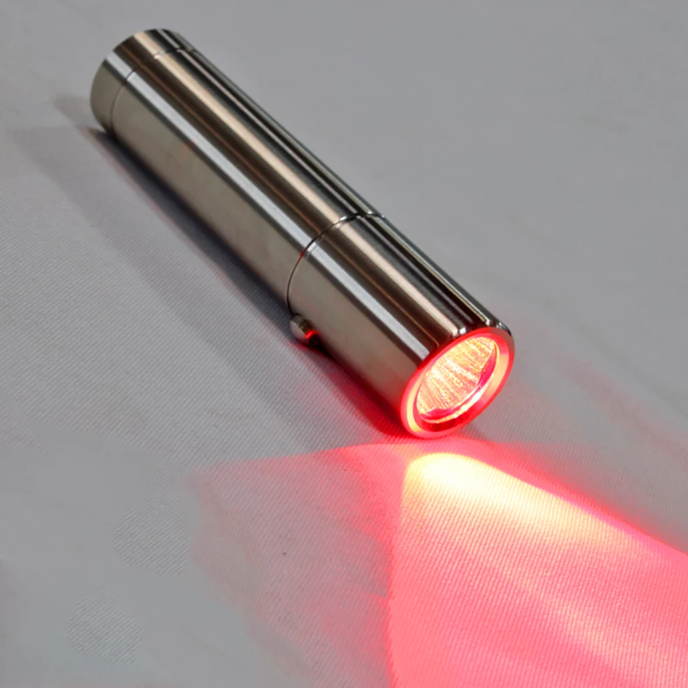 

Free Custom Logo 630 660 850nm Red Light Therapy Pen Torch Flashlight Handheld Near Infrared Photon Therapy