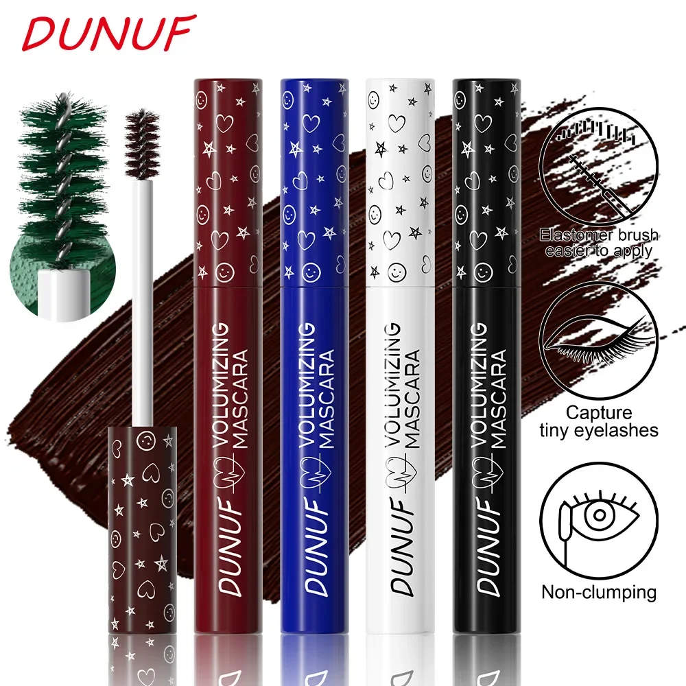 Schnell trocknende, wasserfeste, bunte Wimperntusche, langlebig, dick, verlängernd, grün, blau, lila, Wimpernverlängerungseffekt