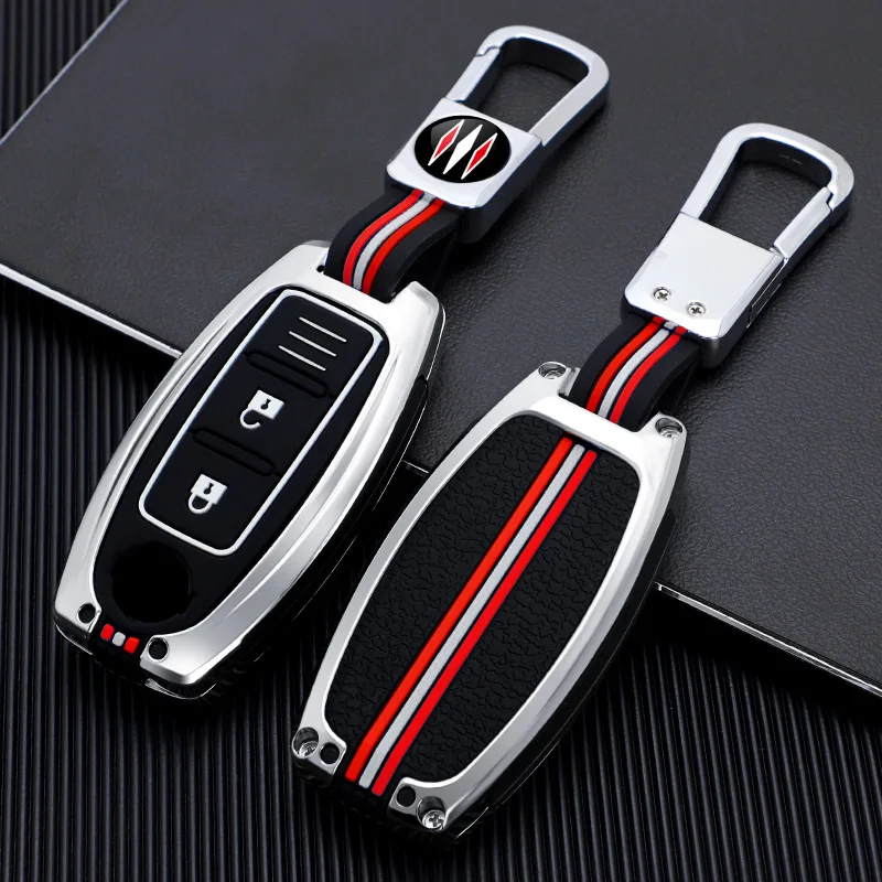 

Car Metal Key Case Cover Shell For Nissan Versa Maxima Altima Rogue Armada Sentra Murano For Infiniti FX35 QX60 Keychain