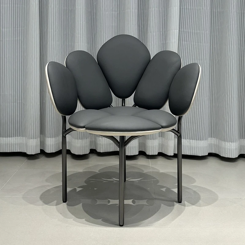Italian simple light luxury petal chair bionic design creative art living room study home hotel negotiation dining chair home