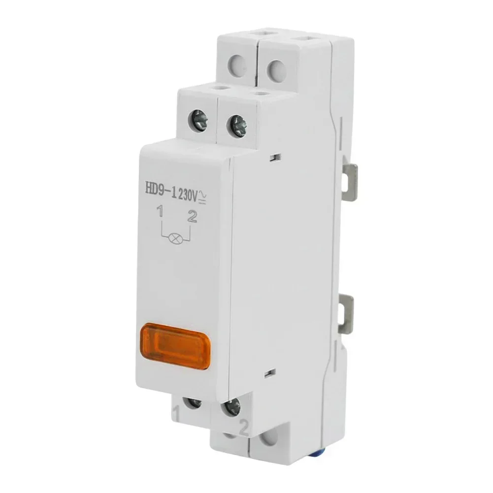 1pc DIN Rail Mount LED Signal Lamp 230V Indicating Pilot Lights Power Signal Light LED Signal Lamp Electrical Equipment Supplies view 3