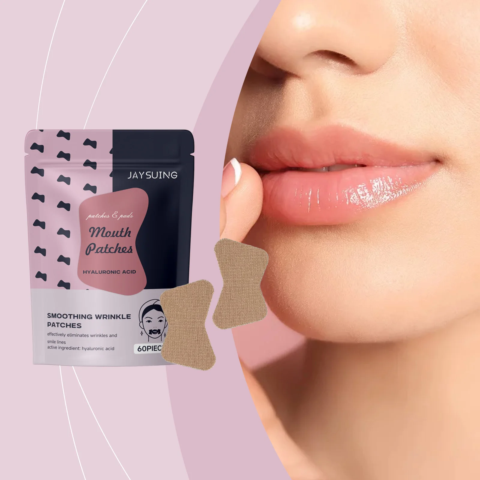 

Wrinkle Patches for Lips Lift Mouth Smile Lines Smoothing Firming Collagen Lip Mask Hyaluronic Acid Lips Pad Anti-Aging Skincare