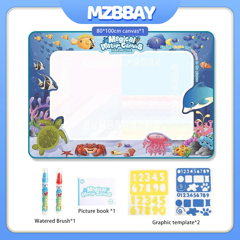 Kids Magic Water Drawing Mat Color Graffiti Toys Reusable Cleanse Watercolor Painting Board Early Educational Children Toys Gift