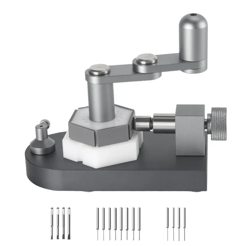 New Watch Repair Tool: Strap Remover with 360° Rotating Tip, Strap Adjuster, Metal Body, Includes Screwdriver/Punch Attachments