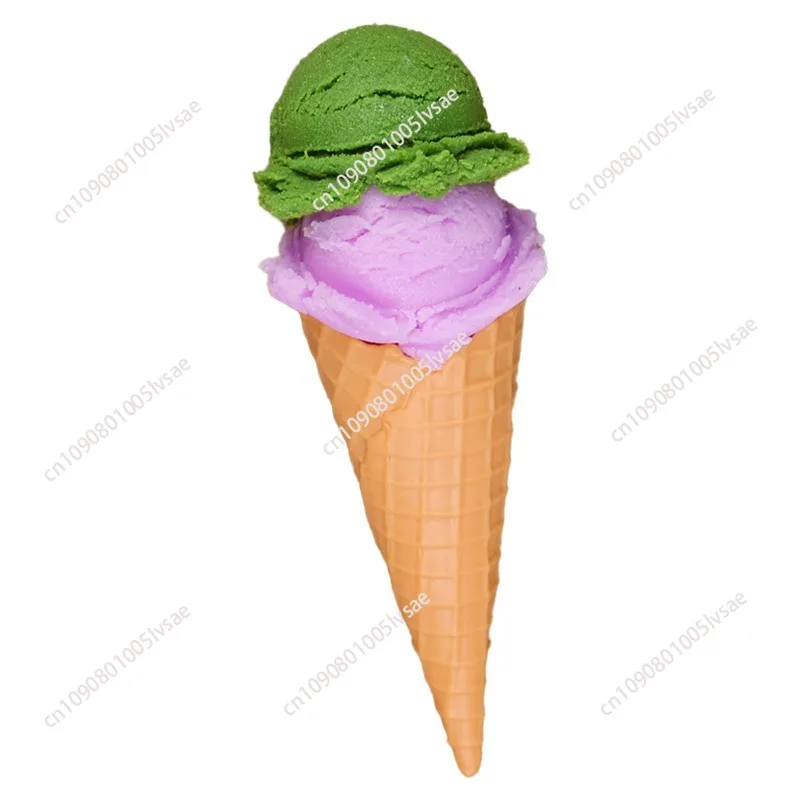 

1PC simulation ball ice cream model realistic ice cream cone fake food dessert shop display model photo photography props