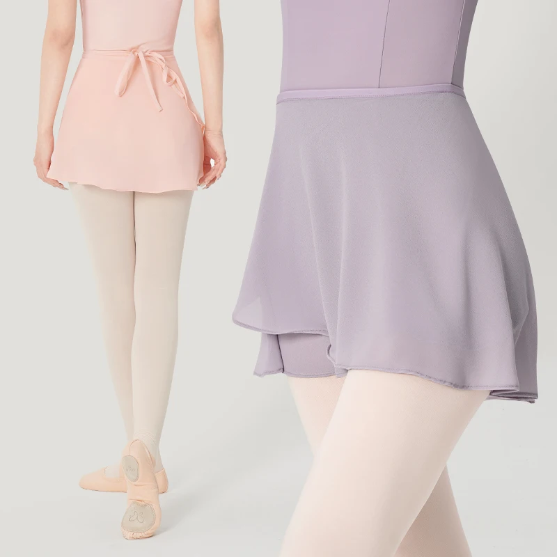 Ivoogle المرأة الكبار قصيرة التفاف الشيفون الباليه تنورة الدانتيل متابعة توتو تزلج تنورة راقصة الباليه الرقص تنورة قصيرة Dancewear