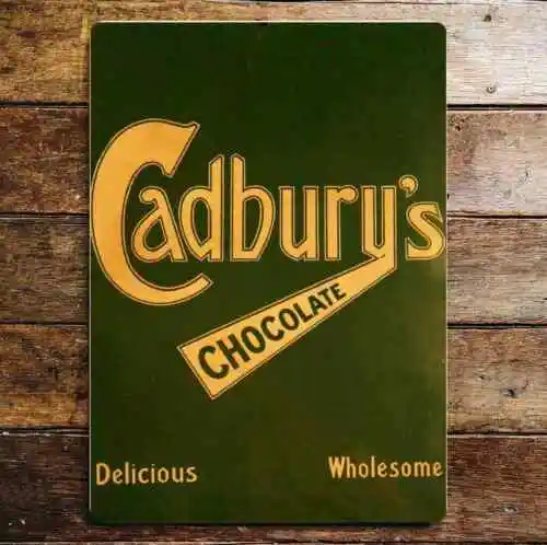 Cadbury's Chocolate Delicious Wholesome Metal Sign