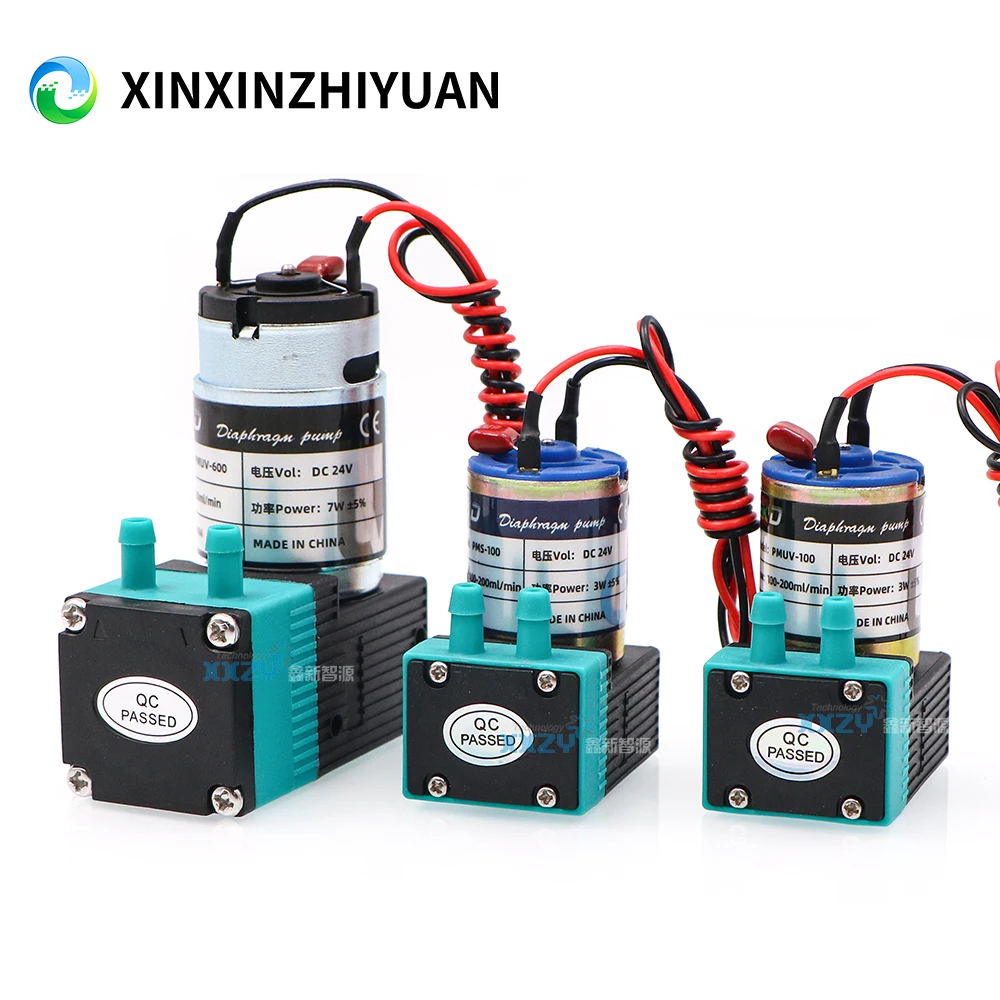 Inkjet Printer 24V 3W/7W Ink Pump for UV Flatbed Printer Diaphragm Pump 100-200ml 600ml/min Pump Motor PMS-100/PMUV-100