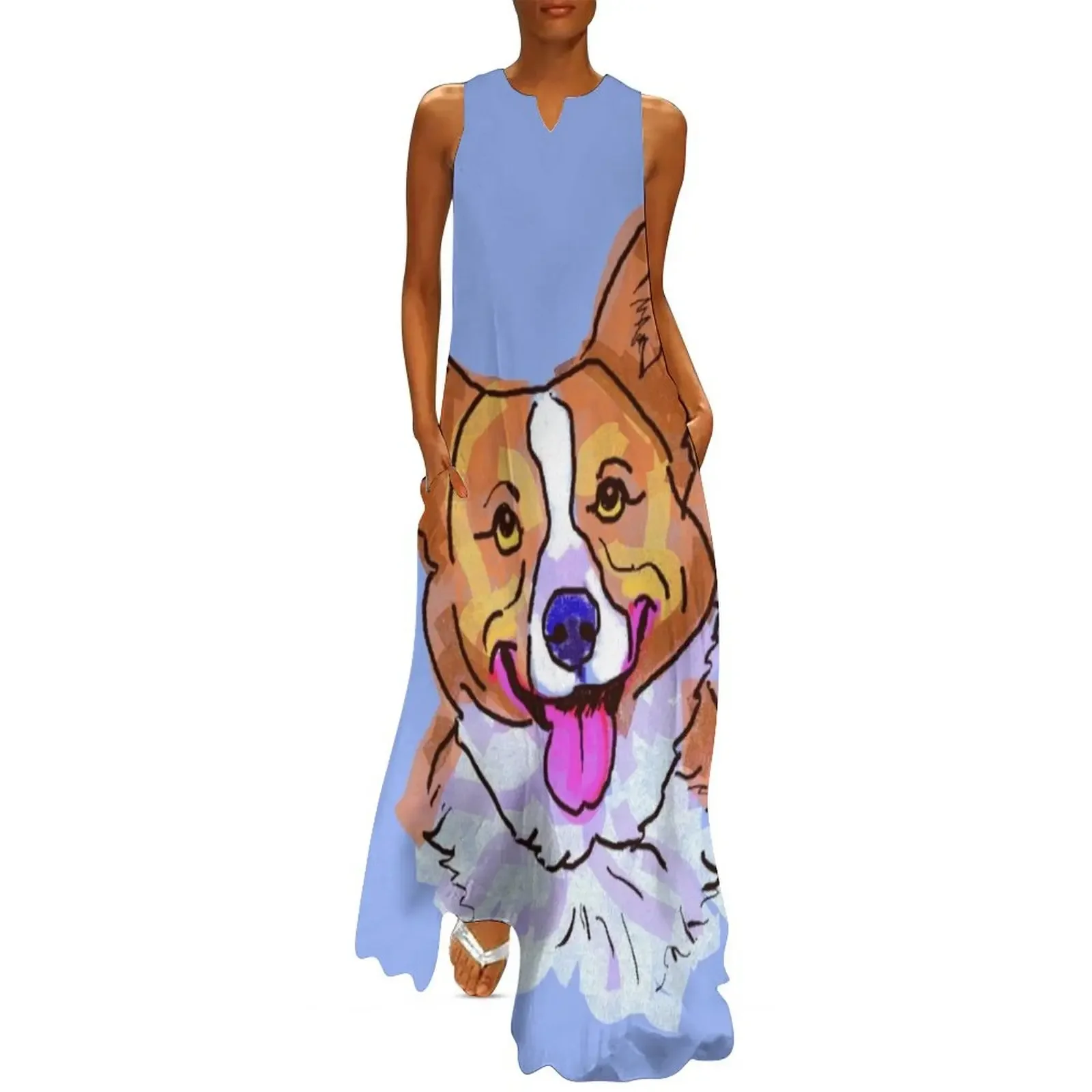 

The Pembroke Welsh Corgi Love of My Life Long Dress Women's summer long dress dress party night