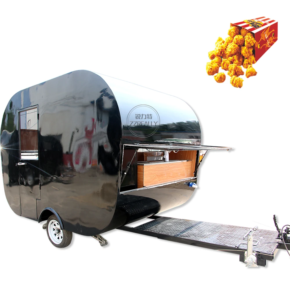 Em estoque caravana de café móvel caminhão de comida reboque equipamentos de catering cozinha processamento de alimentos cachorro-quente sorvete carrinho venda