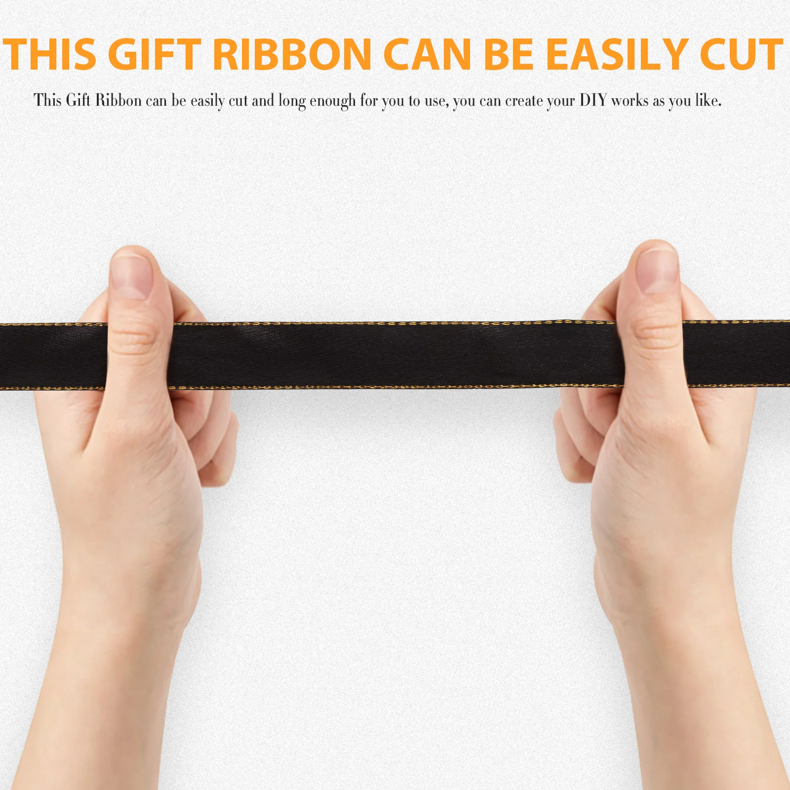 

1 Roll Gold Trimmed Ribbon Gift Wrapping Ornament for Present Box Flower Decoration DIY Handicrafts Home Party Supplies Premium