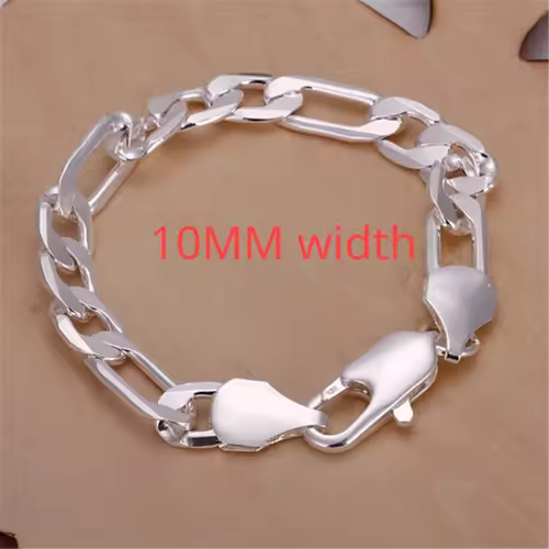 Fine 925 Sterling Silver Noble Nice Chain Solid Bracelet for Women Men Charms Party Gift Wedding Fashion Jewelry Hot Model - Image 13