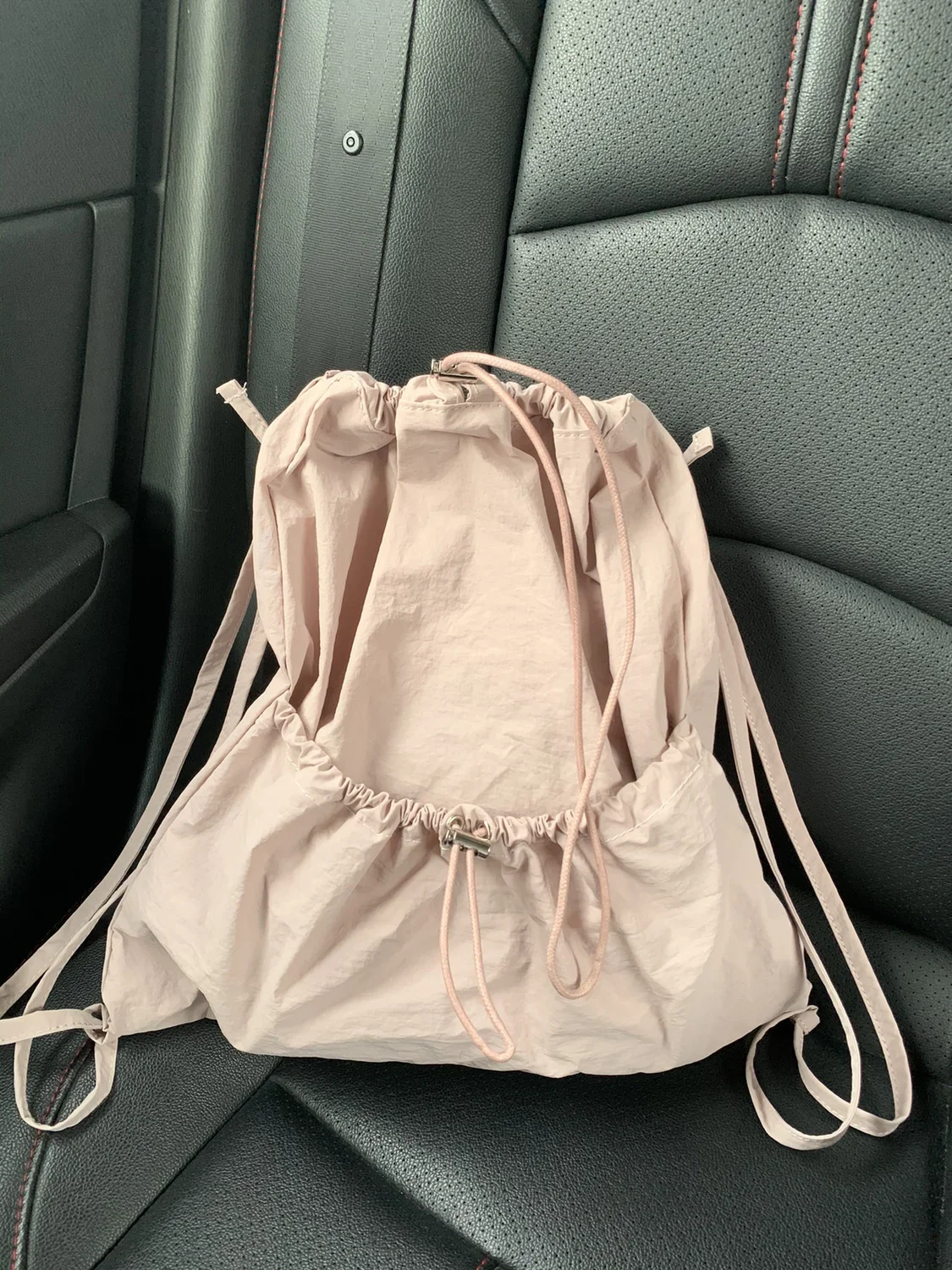 

Large Capacity Student Drawstring Backpack for Women Casual and Versatile Nylon Canvas Backpacks