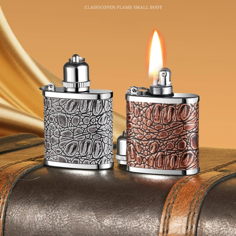 2027 Retro Old-fashioned Sand Wheel Kerosine Lighter Classic Outdoor Portable Pendant Mini Lighter  Smoke Accesoires