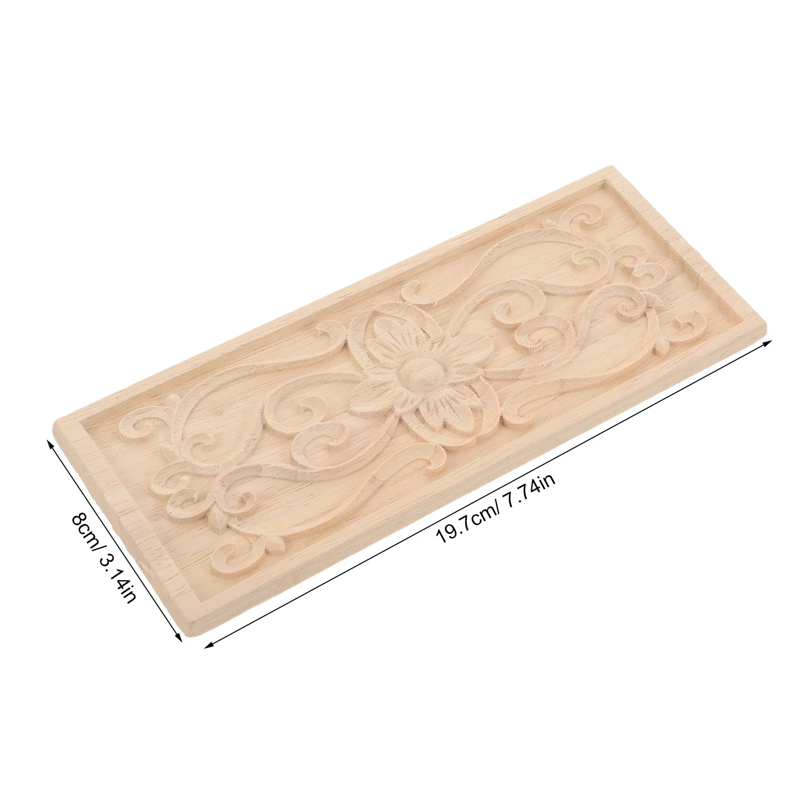 2 Pcs Carved Furniture Appliques Kitchen Cabinet Door Onlay Mantle Wooden Decals Antique Onlays Decorative Embellishments