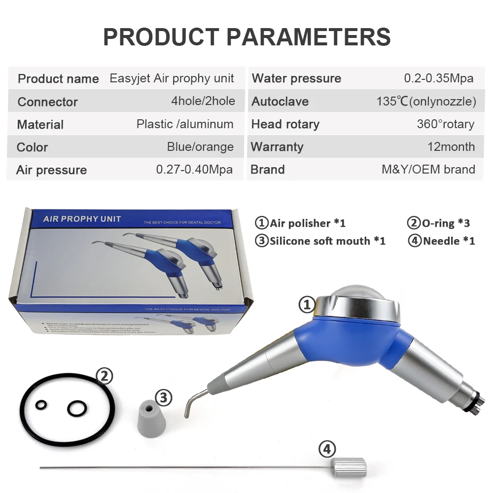 Dental equipment Teeth Whitening Spray Dental Air Water Polisher Jet Air Flow Oral hygiene Tooth Cleaning Prophy Polishing gun