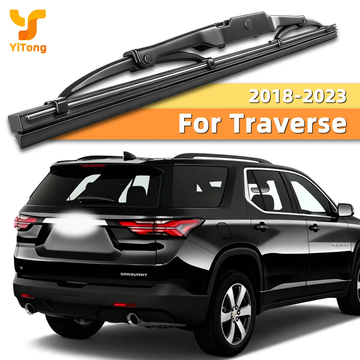 Limpiaparabrisas Trasero para Puerta Trasera de Coche Yitong, Compatible con Chevrolet Traverse 2018-2023, con Escobillas Silenciosas y Eficaces para un Vidrio Trasero Limpio