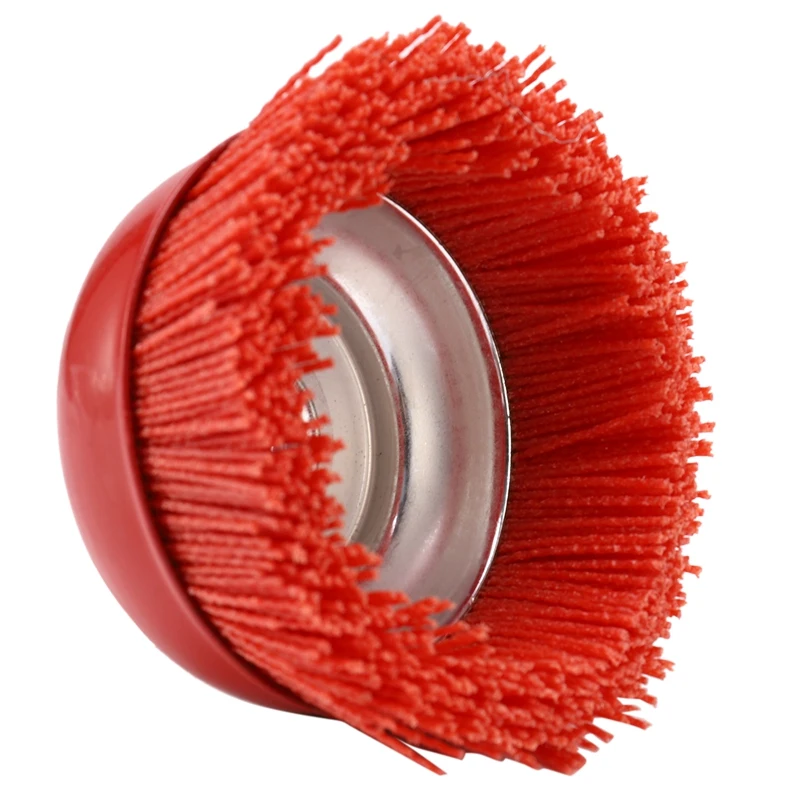 1 Piece 115 X M14 Cup Abrasive Brush Wheel P80 Pile Polymer-Abrasive 4.5 Inch Angle Grinder Tool