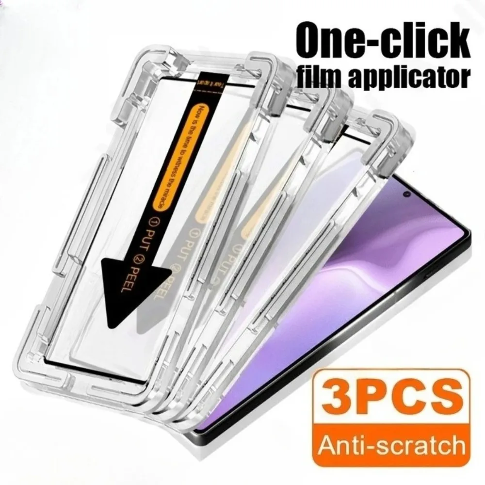 

3Pcs Premium Screen Protector For Samsung Galaxy S25 S24 S23 Ultra S23 S21 S22 Plus S24 S23 FE One-Click Install Tempered Glass