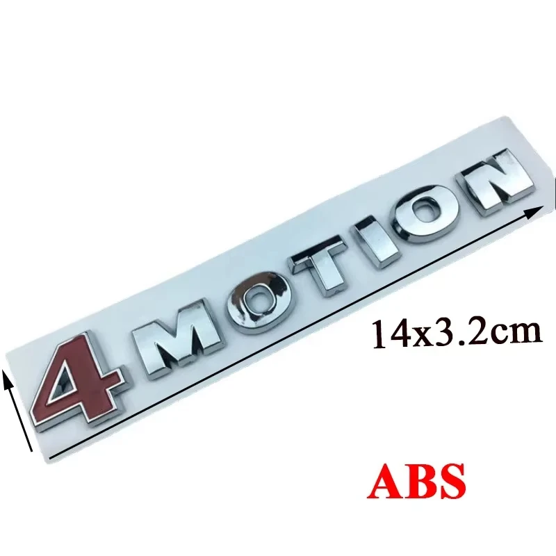 ABS 3D 4MOTION Car Letters For VW Volkswagen Passat B6 Polo Tiguan Touareg Golf MK4 VW 4 MOTION Emblem Badge Sticker Accessories