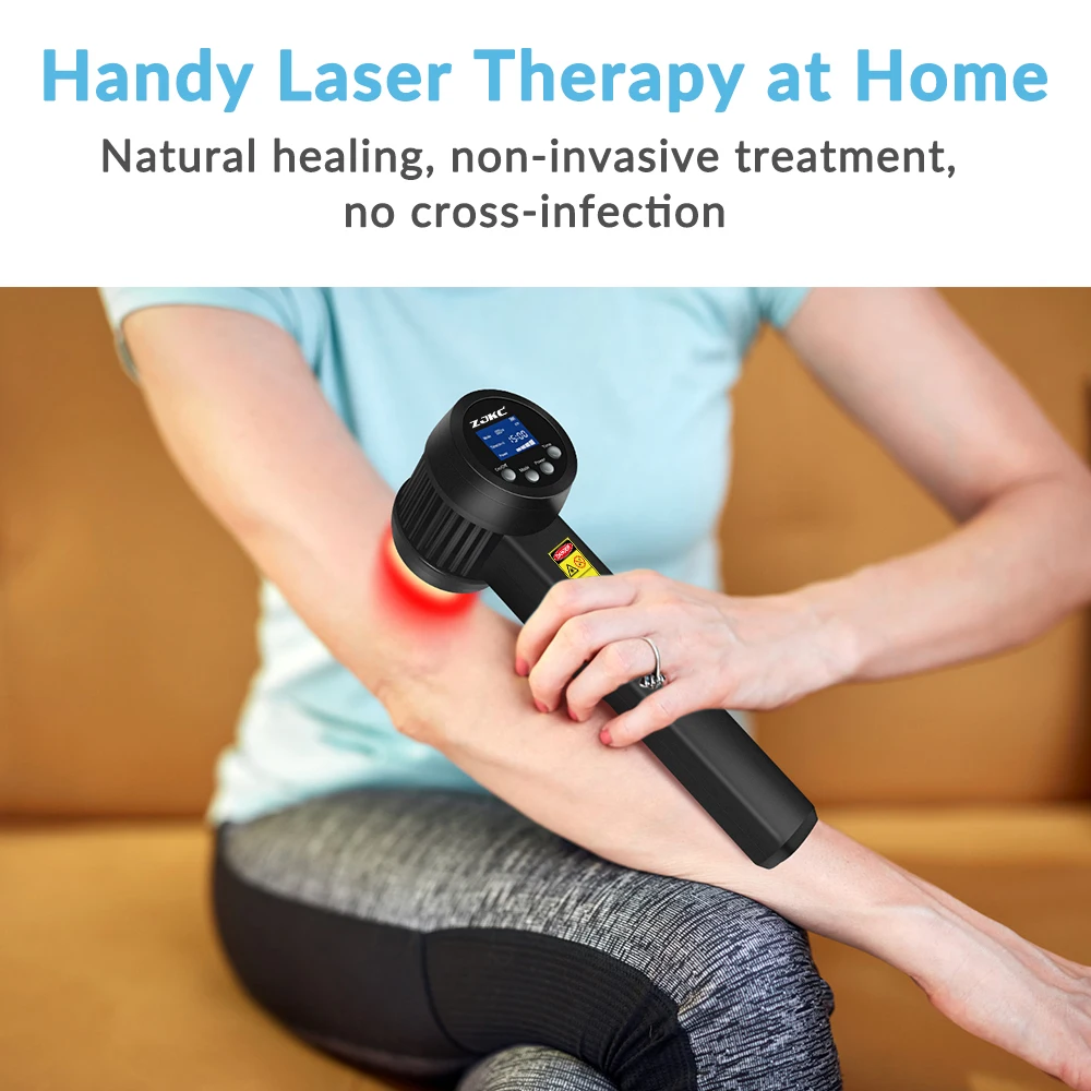 ZJZK Laser Light Therapy para Drenagem Linfática, perto de mim Tratamento, Fit para Tratamento Linfático Perna, Quiropraxia Joint Pain, Plant Fascia, 650nm, 808nm, 10 Diodos