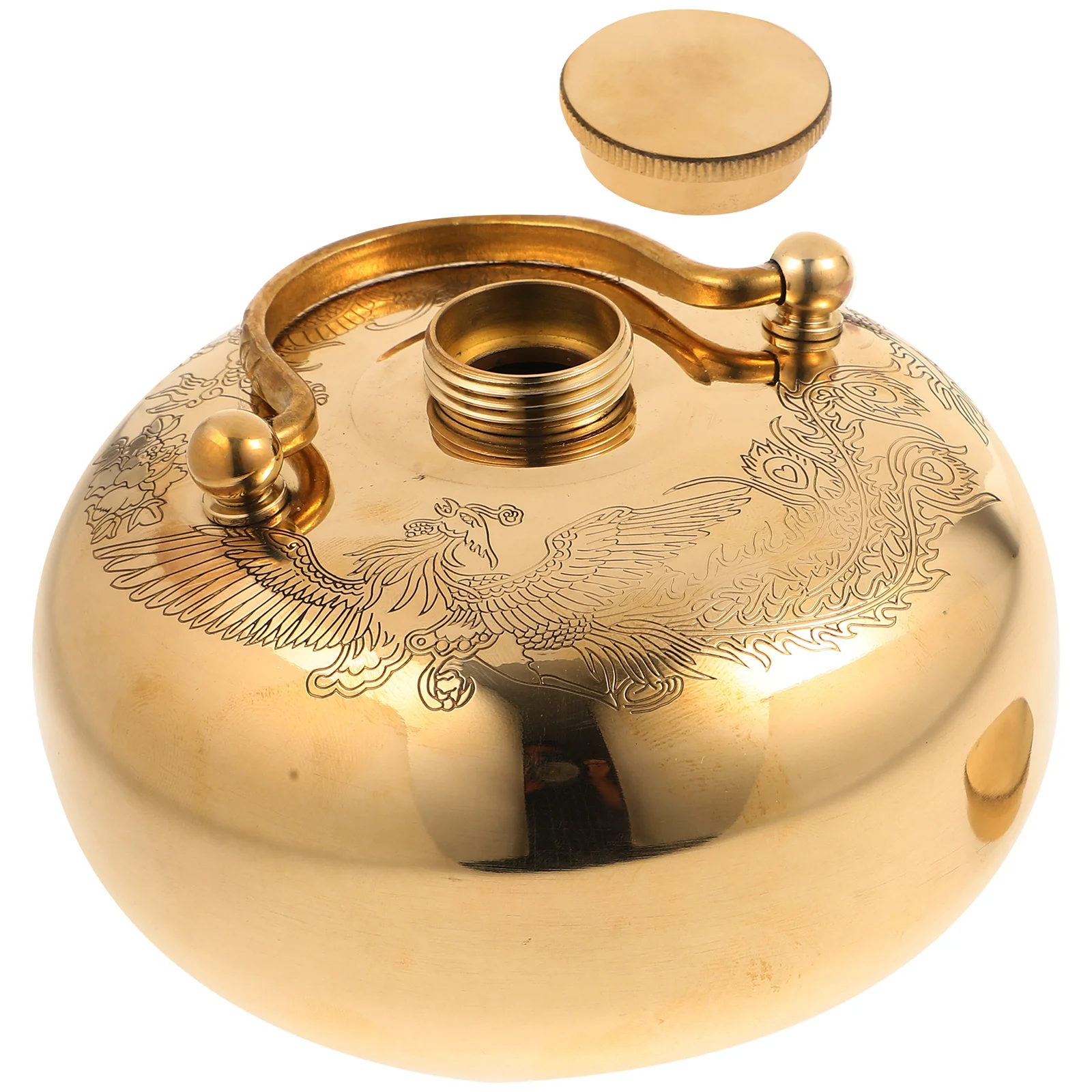 

Hand Warmer Copper Stove Portable Hot Water Warmer Pot Safe Refillable Thermal Stove for Winter Office Bed Couch Use