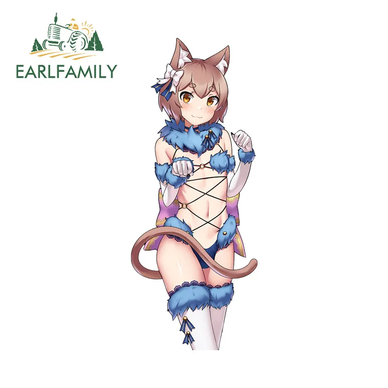 EARLFAMILY 13cm x 5.3cm Mash Kyrielight Decal Femboy Succubus Cat Girl Hentai Car Stickers Ahegao Creative Anime Accessories