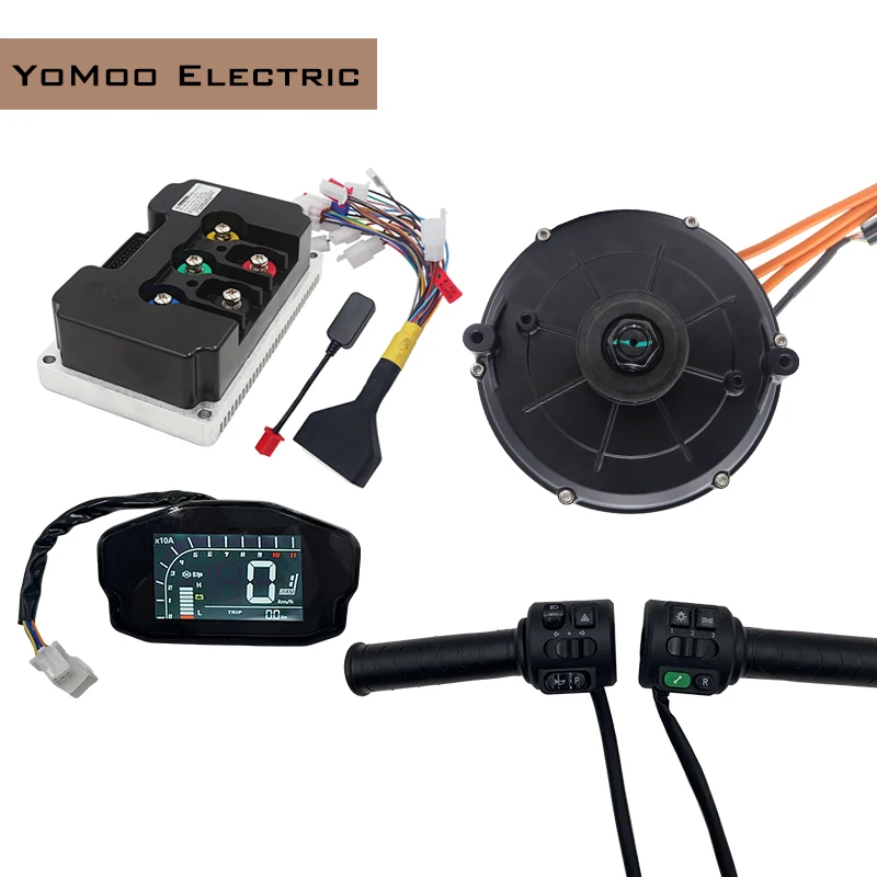 

QS165 V2 35H 60V 5KW Peak 10KW PMSM Mid Drive Motor With FarDriver Controller ND72450/ND72680 DKD Display and T08 Throttle
