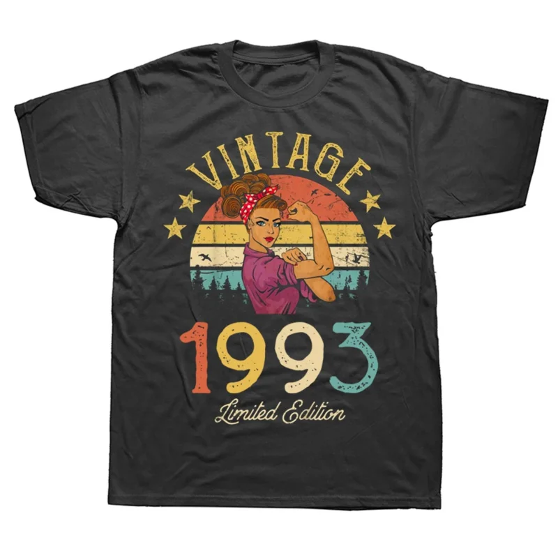 

Vintage Made In 1993 30th 30 Years Old T Shirts Summer Style Graphic Cotton Streetwear Short Sleeve Birthday Gifts T-shirt Men