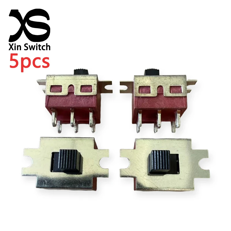 5PCS SS-22D08 G5 (2P2T)Toggle Switch Double Row 6Pin Handle 5mm High Vertical Type High Current 50V 0.5A DC Slide Switches