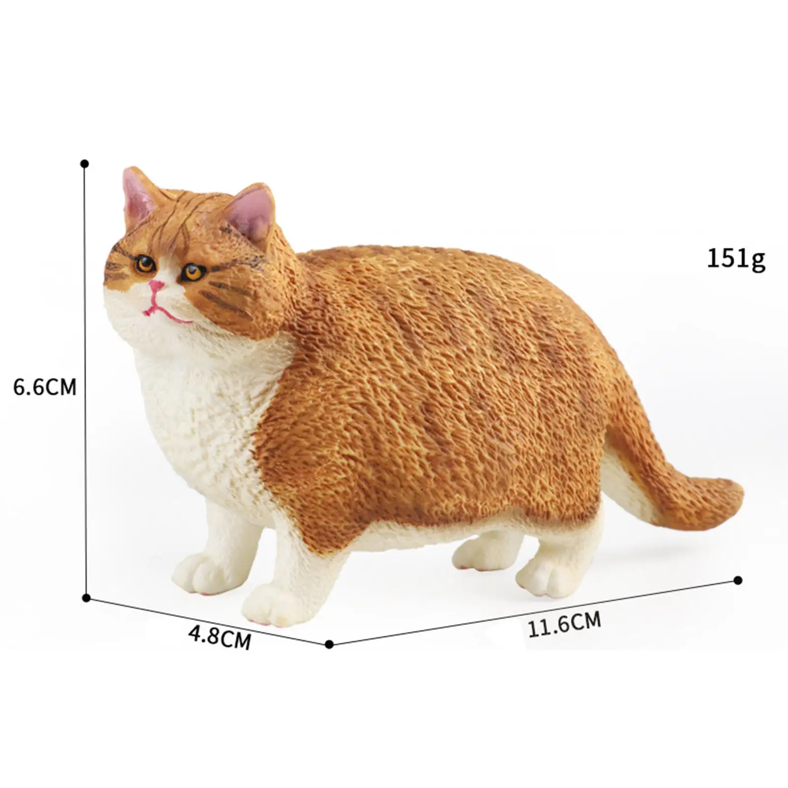 Modèle de figurine de chat réaliste, jouet de figurines Kitty, figurine d'animal de collection, ornement de bureau pour fête de jardin, faveurs d'anniversaire