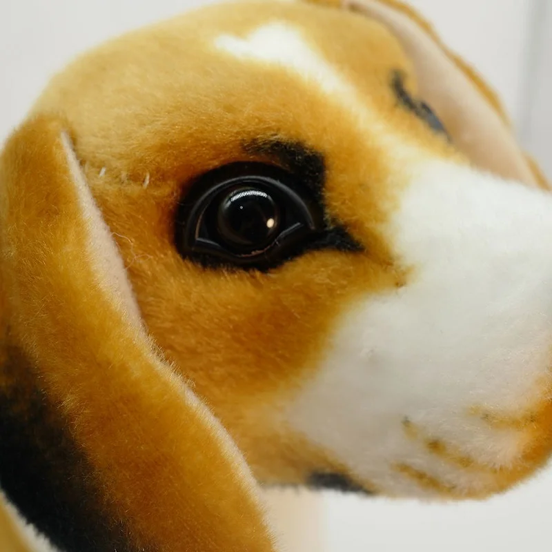 Real Life Toy Large 42cm Squatting Beagle Dog Plush Toy Soft Doll Birthday Gift B1009