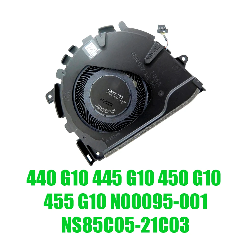 

For HP For ProBook 440 G10 445 G10 450 G10 455 G10 N00095-001 NS85C05-21C03 DC5V 0.5A Replacement Laptop CPU UMA Fan