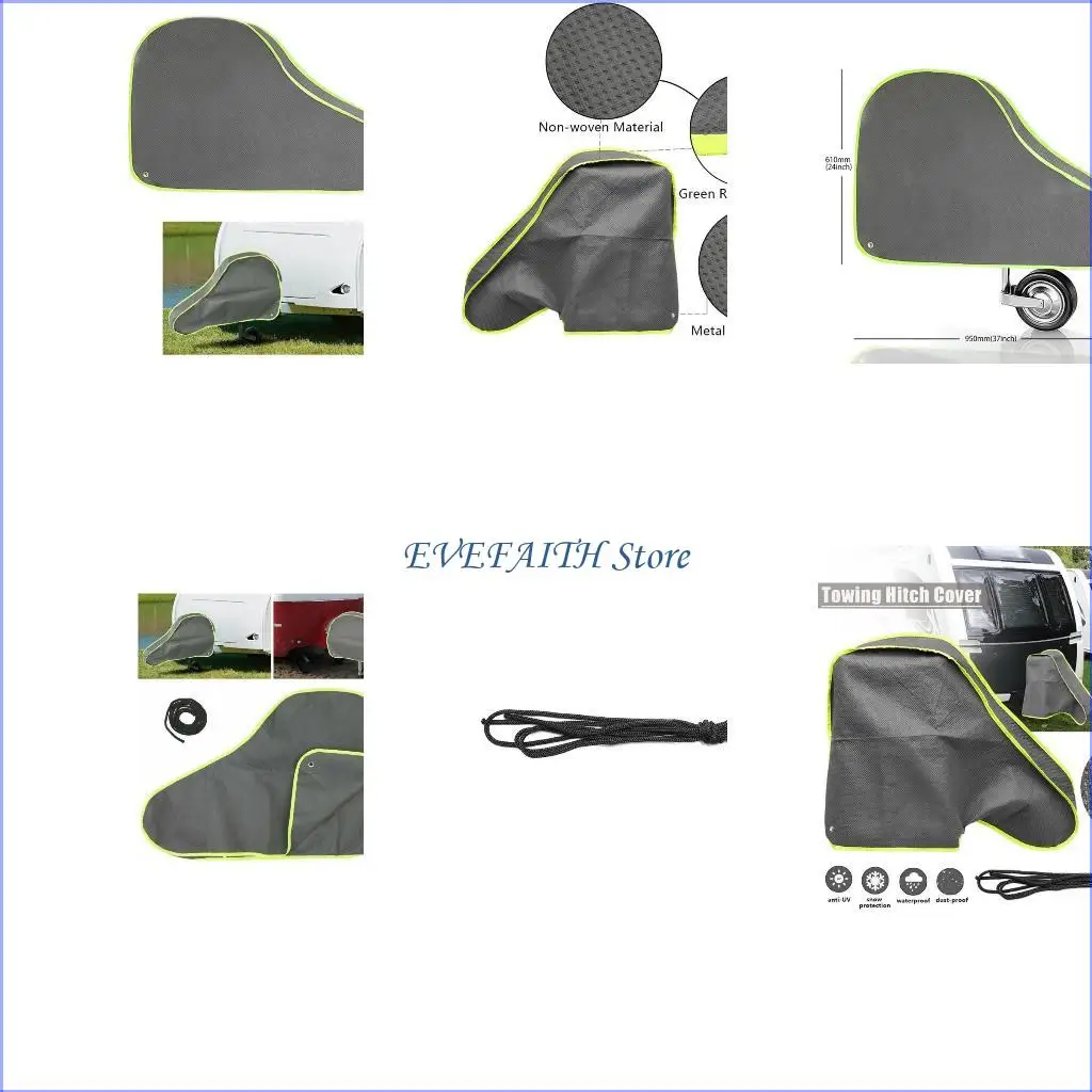 

124b прицепа Крышка с муфтой замок буксировочный jackwaterтепроницаемый каравансшинный пылепроницаемый защитник