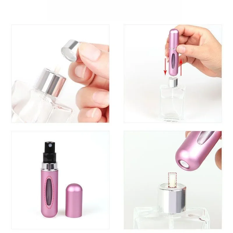 Mini Bouteille de sexuellement Portable, Flcopropriété Cosmétique, Vaporisateur, Conteneur de Pulvérisation, pour Voyage, Tous les Jours, HI 5ml /8ml