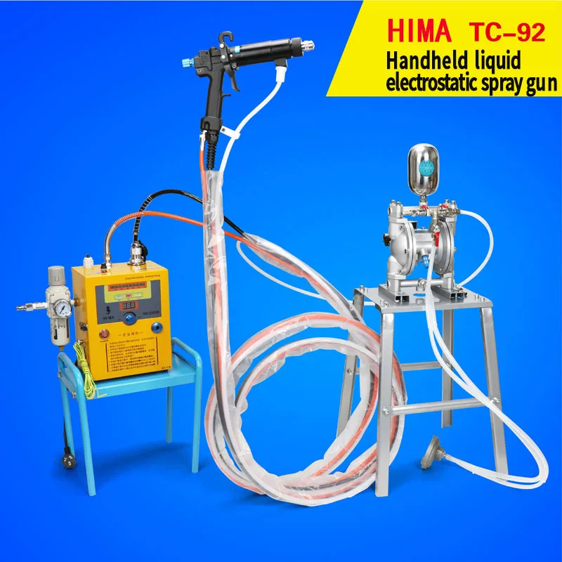 Whole Set Hima TC-92 Water-Based Coating Electrostatic Spray Gun Manual Static Painting Gun, Gun And Generator