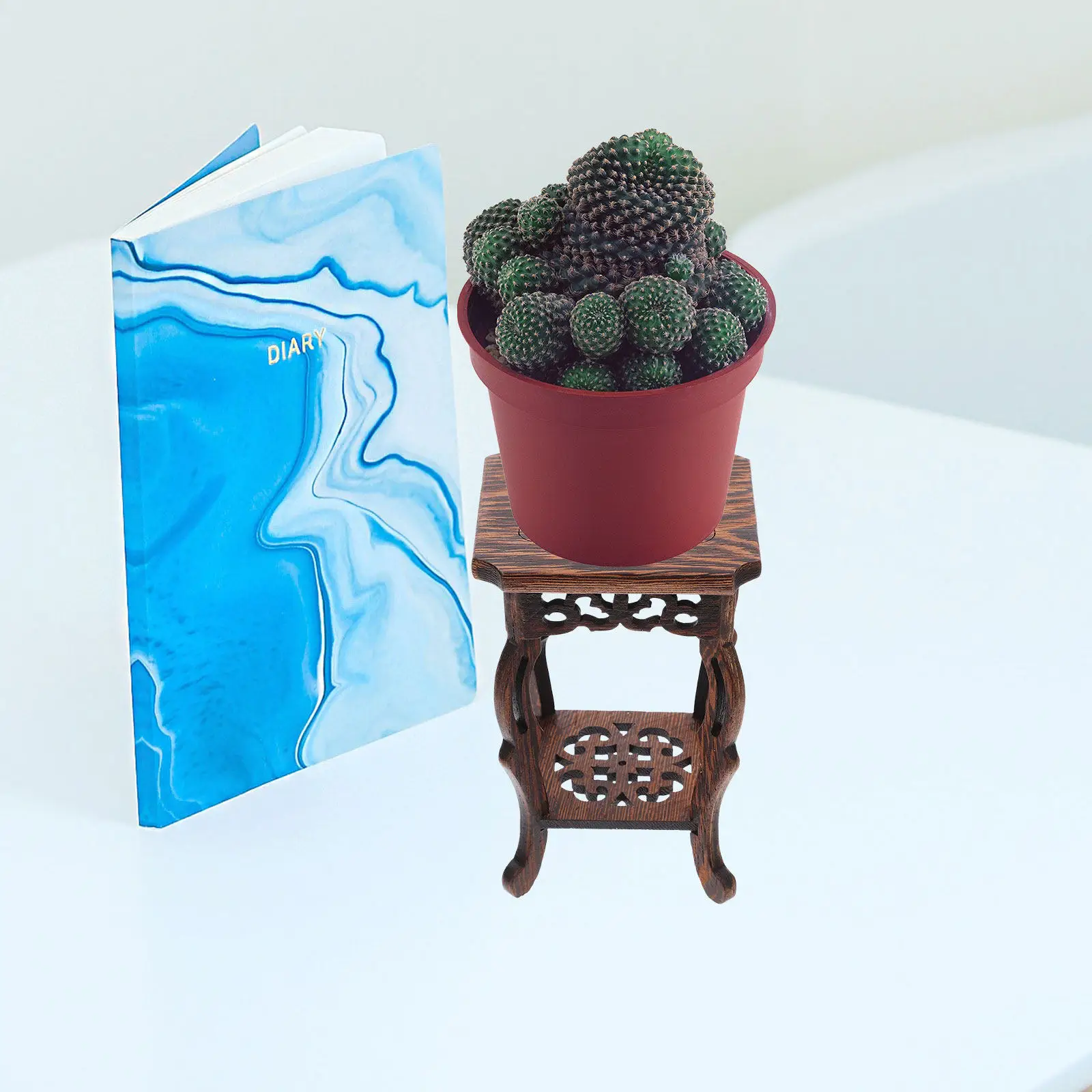 Wood Plant Stand Flower Pot Base Planter Rack Holder Display Pedestal for Indoor Outdoor Decor Rustic Home Office Bar Decor