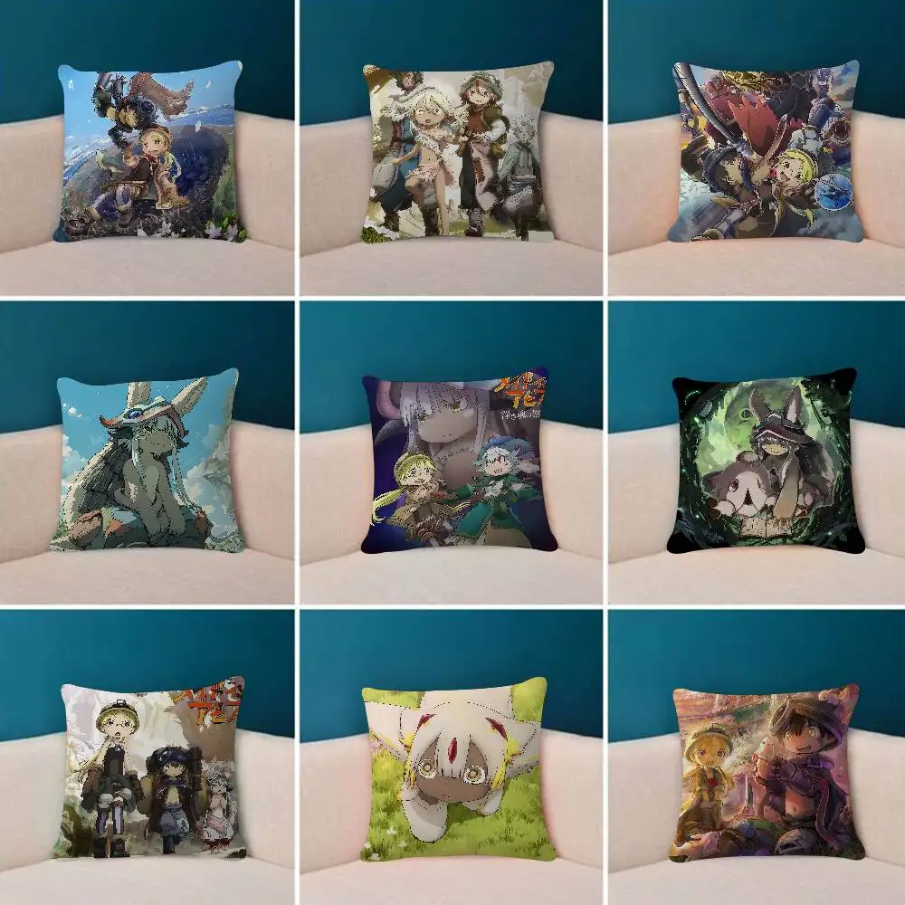 Anime M-Made In Abyss Cushion Cover Inches Farmhouse Decor Home Throw Pillow Covers For Couch Decorations