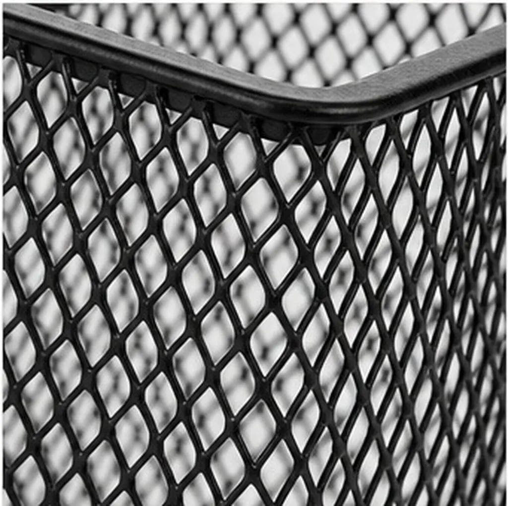 12Pcs Iron Hollow Pen Holder Bucket Black Mesh Metal Desk Organizer for Stationery Makeup Brushes Classroom Desktop Storage